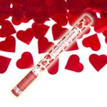 Confetti cannon foil RED HEART