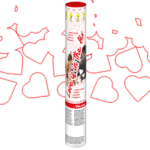 Confetti cannon paper WHITE HEARTS