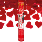 Confetti cannon paper RED HEARTS