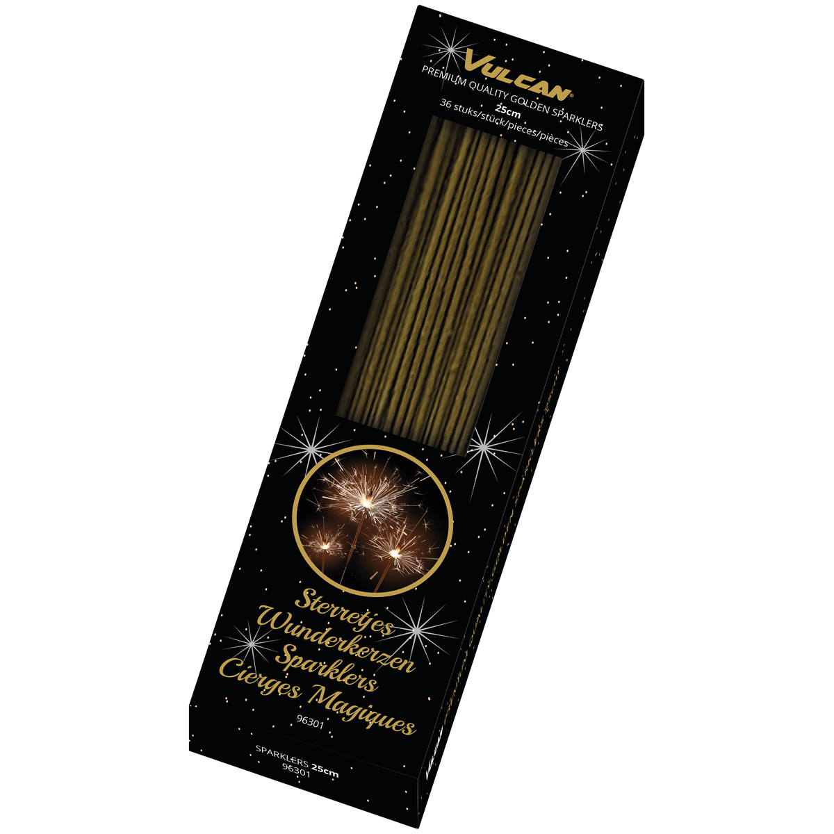 96301 Golden sparklers 25cm – Image 1