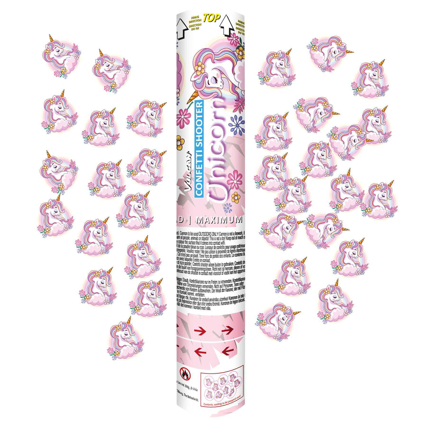 96702_1 Confetti shooter 3-pack UNICORN – Image 1