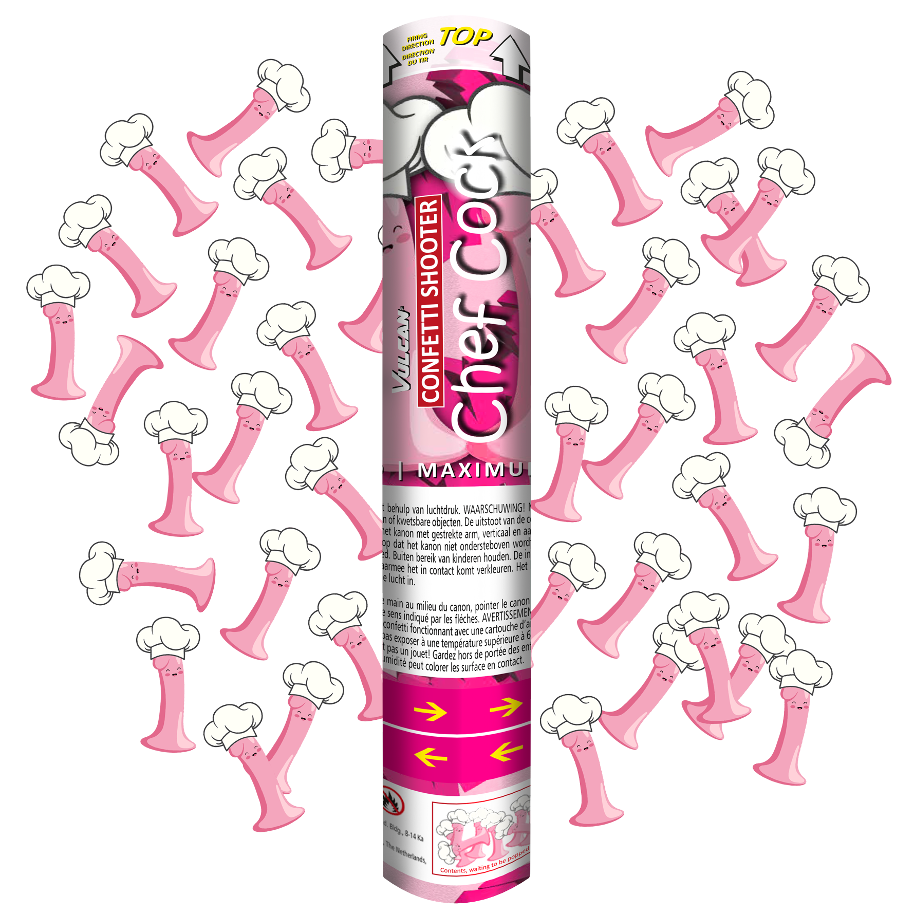96706_1 Confetti shooter 3-pack CHEF COCK – Image 1