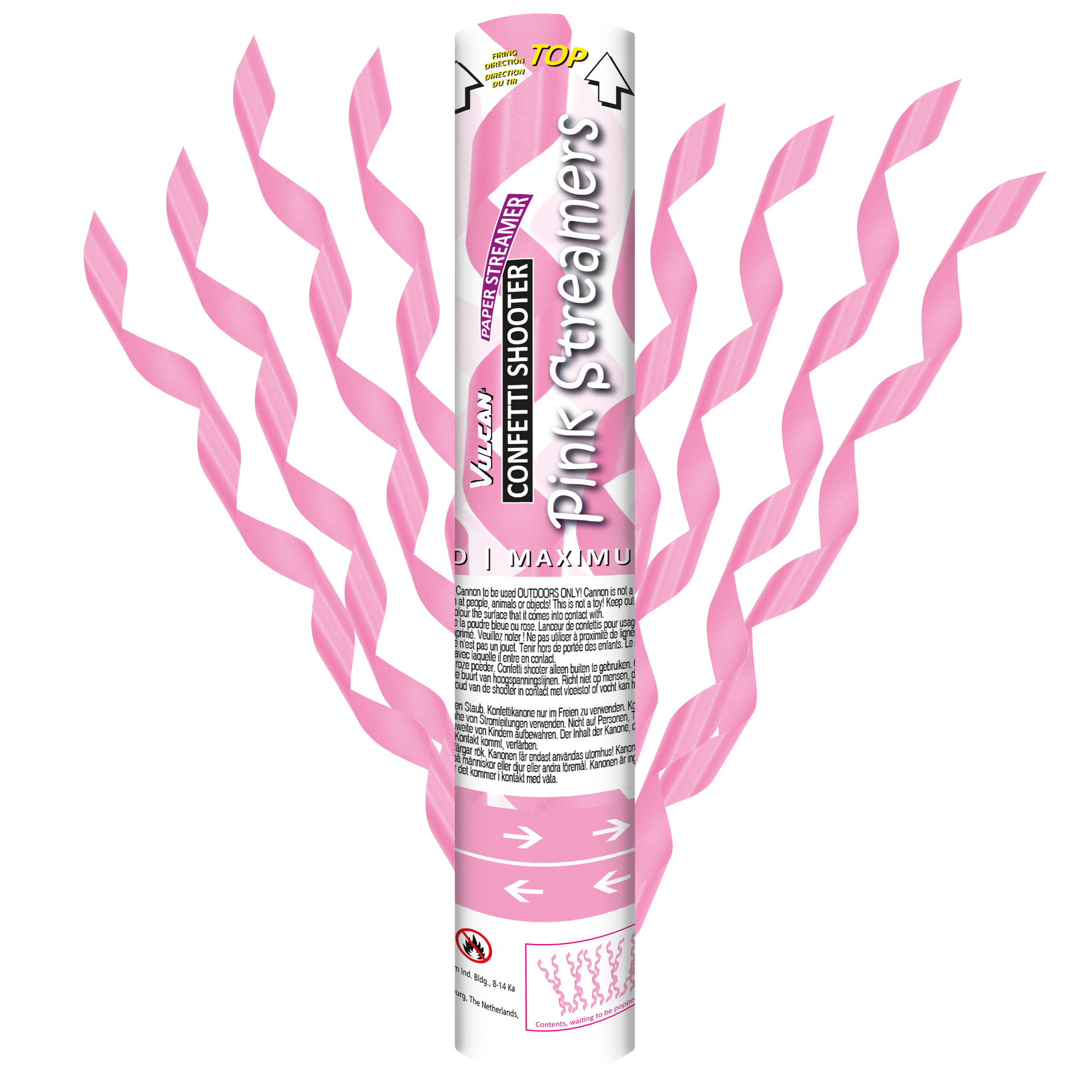 96710_1 Confetti shooter 3-pack PINK STREAMERS – Bild 1