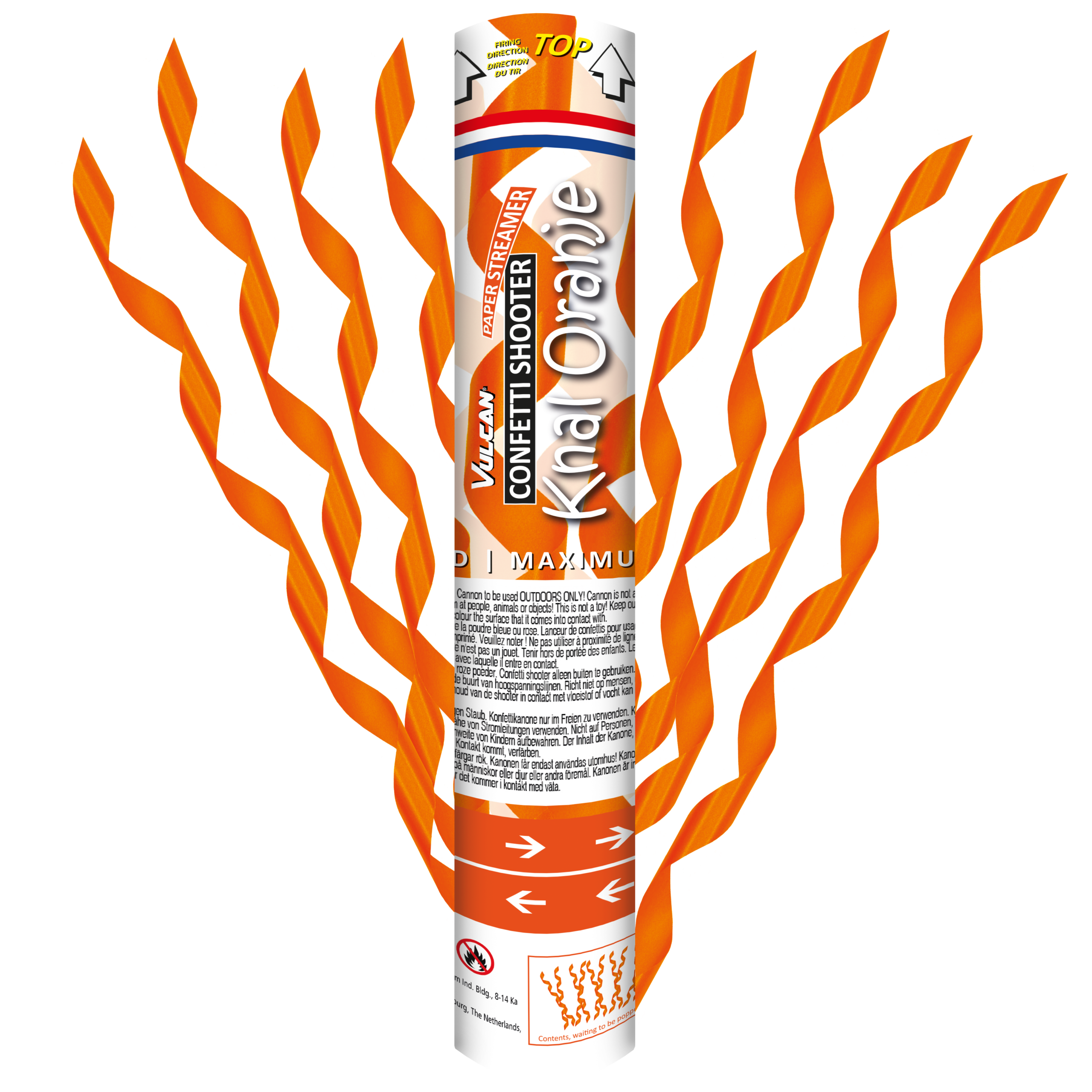Confetti shooter 3-pack ORANGE