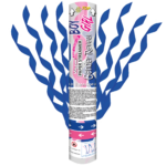 Confetti shooter 3-pack GENDER REVEAL BLUE STREAMERS