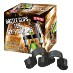 Bottle clips for ice fountains
